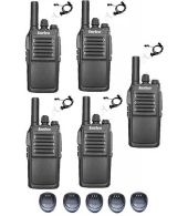 Set van 5 Inrico T526 IP54 4G LTE POC Zello Portofoons met beveiliging oortje OP=OP